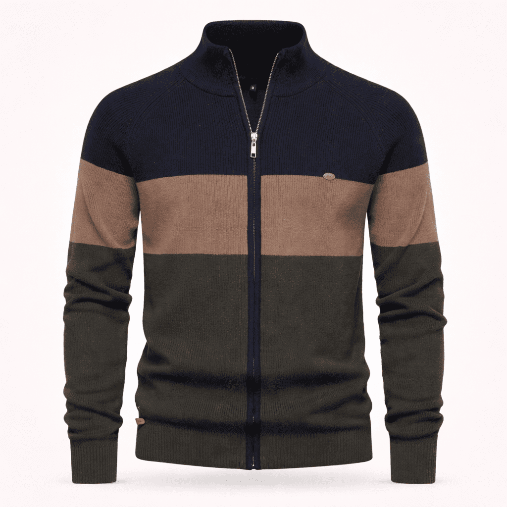 Stratford Patchwork Zip Cardigan