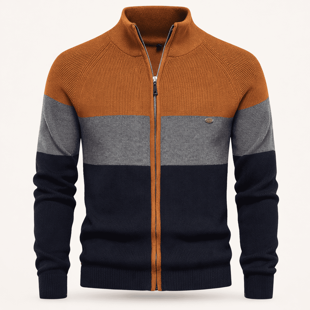 Stratford Patchwork Zip Cardigan