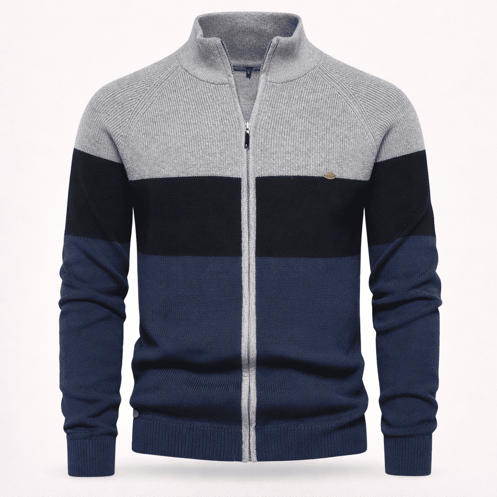 Stratford Patchwork Zip Cardigan