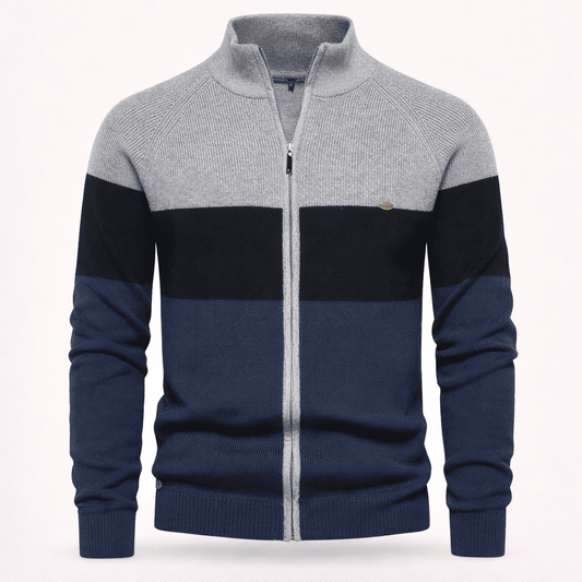Stratford Patchwork Zip Cardigan