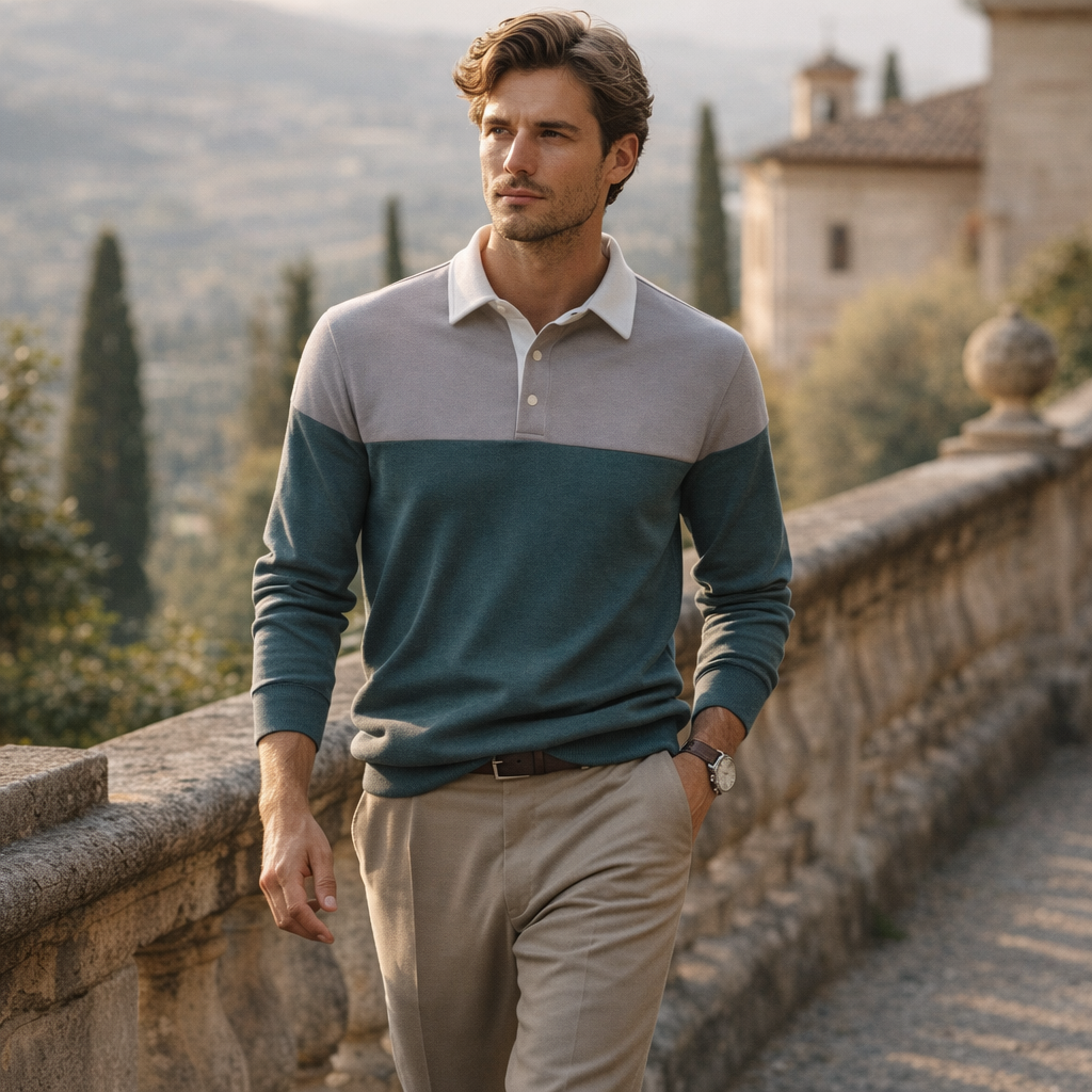 Ashford Color-Block Polo