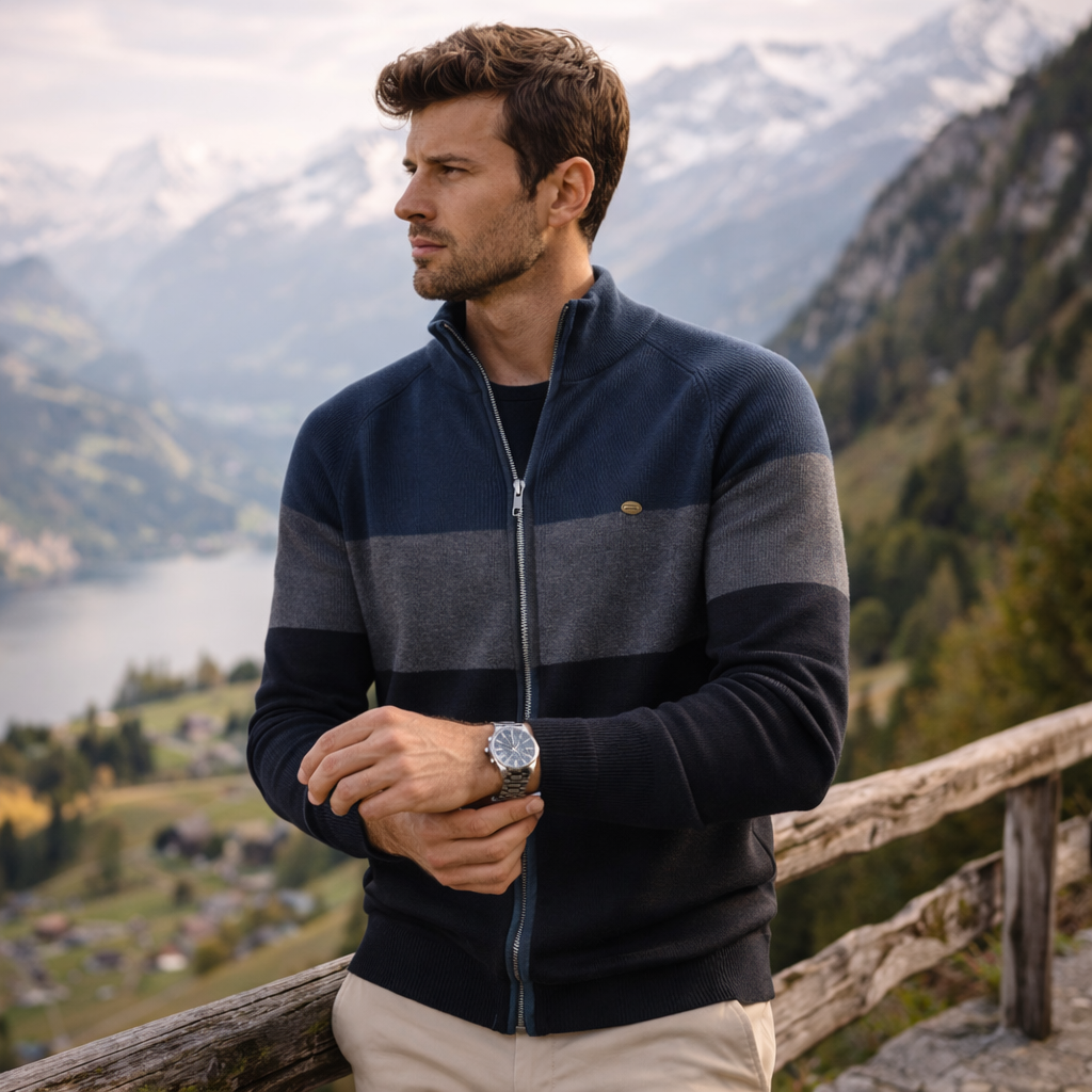 Stratford Patchwork Zip Cardigan
