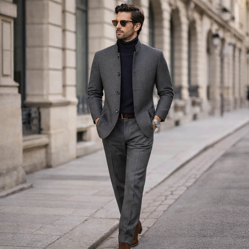 Richmond Stand-Collar Coat
