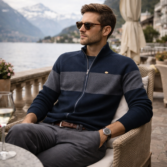 Stratford Patchwork Zip Cardigan